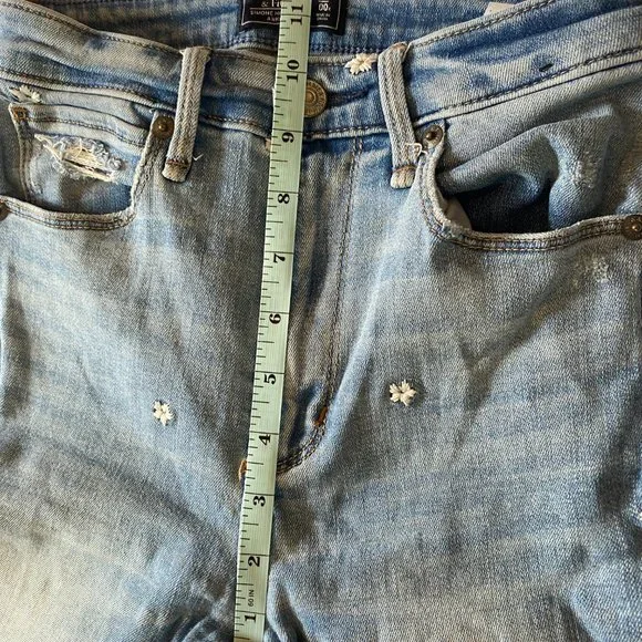 Abercrombie & Fitch Embroidered Simone High Rise Ankle Skinny Jeans - Picture 5 of 6